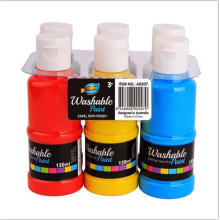 Vente chaude 6 Couleurs PVC set Kid Art Acrylique Peintures Peinture Lavable